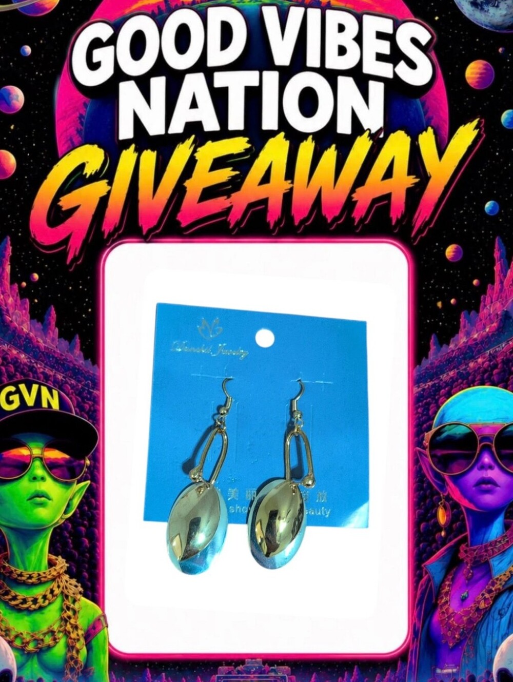 Good Vibes Nation Giveaway 🎉1 Pair Of Dangle Earrings